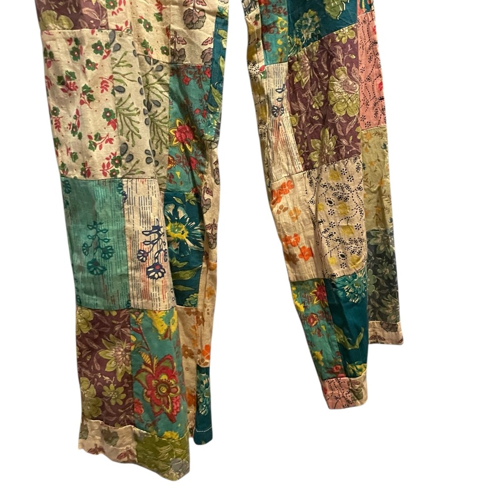 Patchwork Multicolor Women's Pants. 100% Cotton. … - image 5